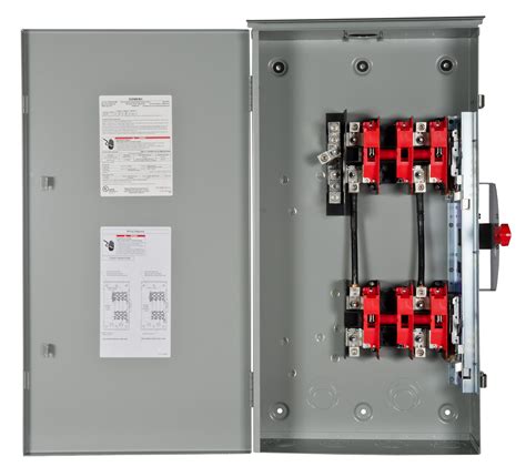 This emergency power transfer switch offers a NEMA type-3R metal enclosure for <b>outdoor</b> use. . 200 amp outdoor disconnect lowes